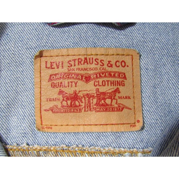 LEVI'S Women's Trucker Jean Jacket LL1310 Snaps Up Size Large - Picture 7 of 9